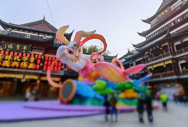 上海・豫園ランタンフェスティバル玉兎