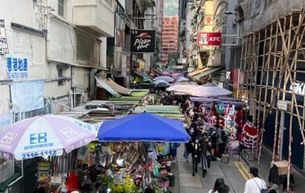 賑わう街の様子（香港）